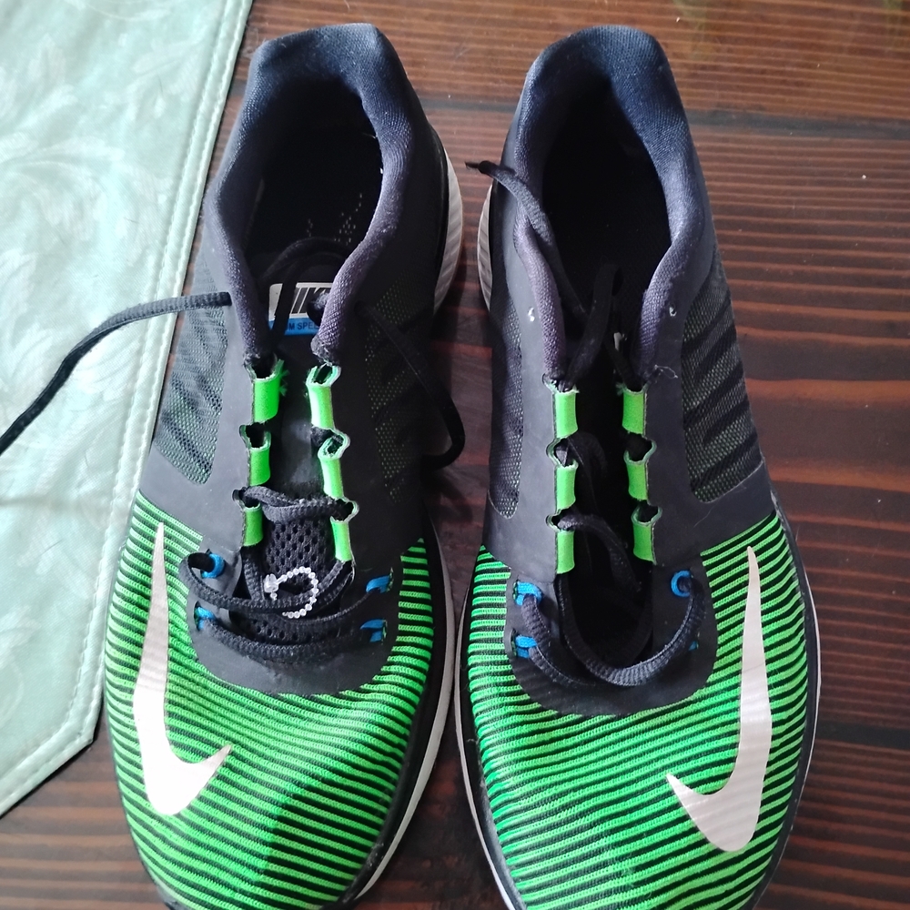Nike Green and Black Athletic Shoes